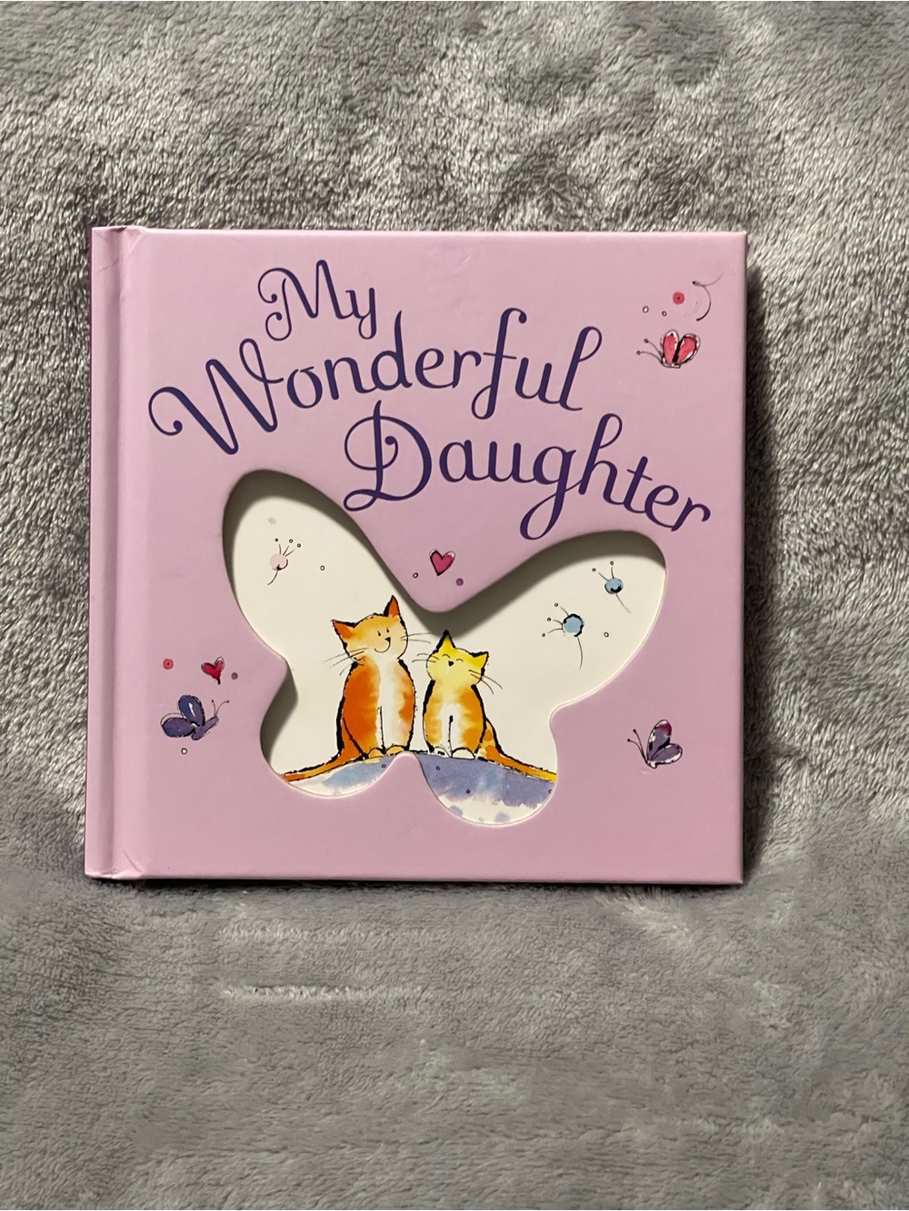 My Wonderful Daughter Hardcover Keepsake Book in Purple